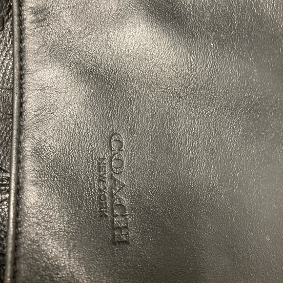 Womens Black Leather Coach Purse & matching Coach womens wallet - Picture 2 of 5